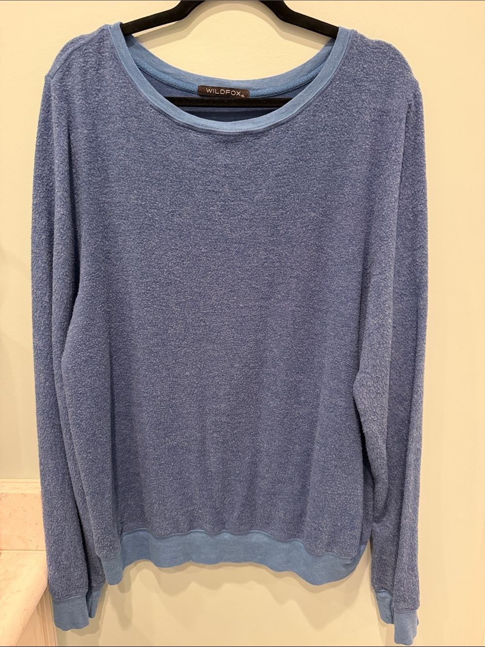 Wildfox Blue Terry Pullover Sweatshirt